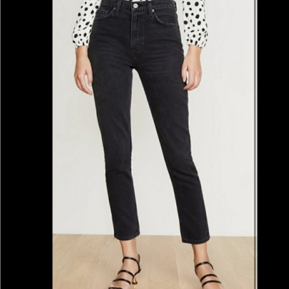 Reformation Jeans - Julia Cropped High rise cigarette jeans
